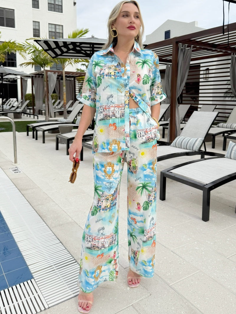 VIBRANT RESORT CARDIGAN SET main image 1