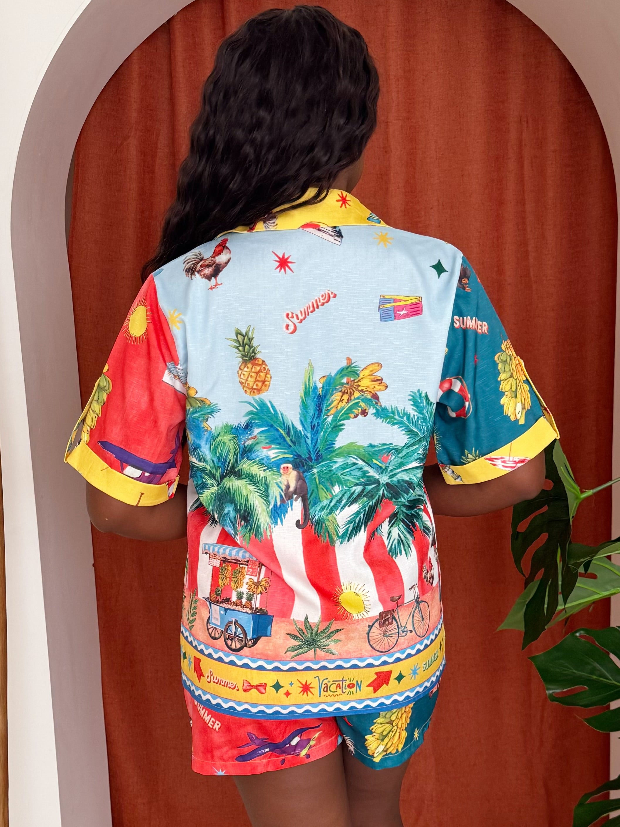 Bold Retro Paradise Two-Piece Set β Vintage Vacation Wear