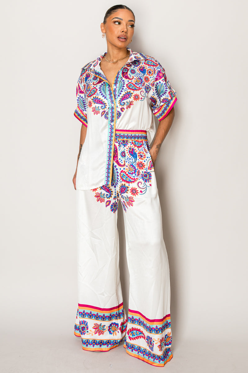 Boho Mandala Print Two-Piece Set – Effortless & Breezy Resort Wear