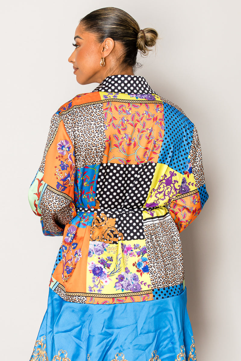 Baroque Patchwork Shirt Dress – Resort Statement