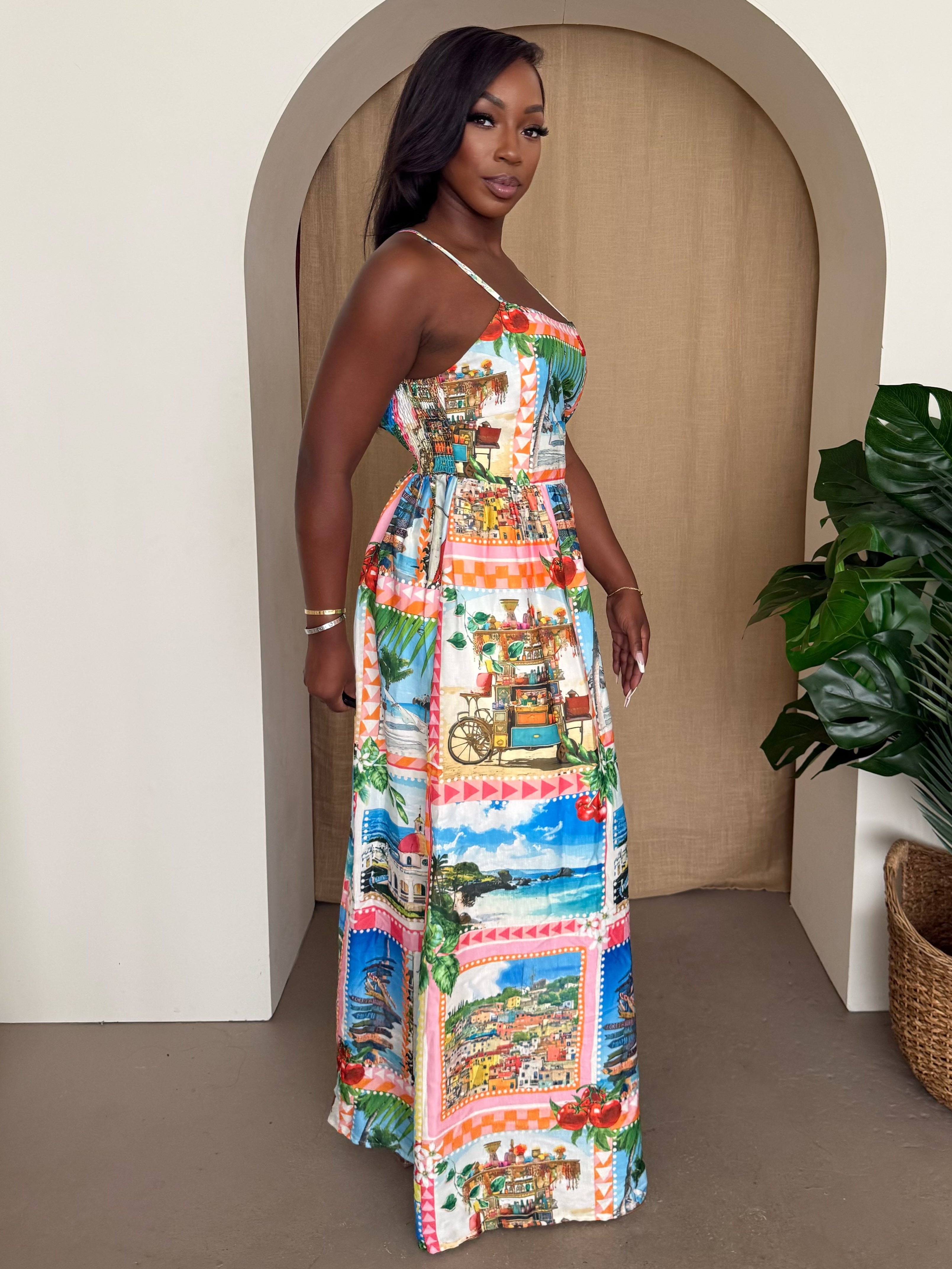 Mediterranean Dream – Scenic Maxi Dress for Effortless Resort Elegance